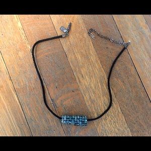 blue beaded necklace